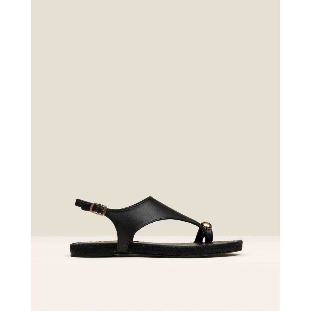 NEW GAIMO women's brise metallic toe ring sandal in black